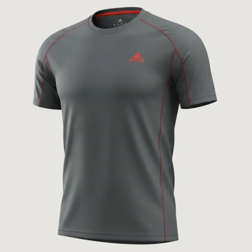 Adidas T-Shirt Mens‎ XL Gray Climalite Short Sleeve Activewear Performance Tee